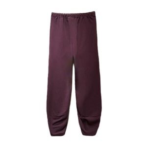 Lisa Bayne French Terry Lantern Pant, Purple Cropped Ankle Wide Leg, Women’s M